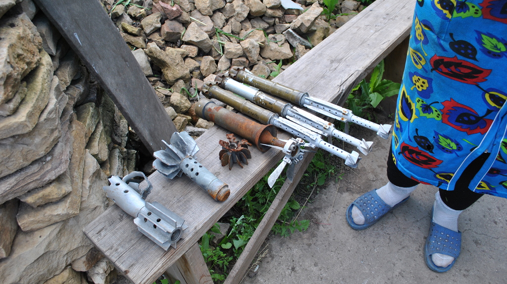 Restes de munitions ukrainiennes